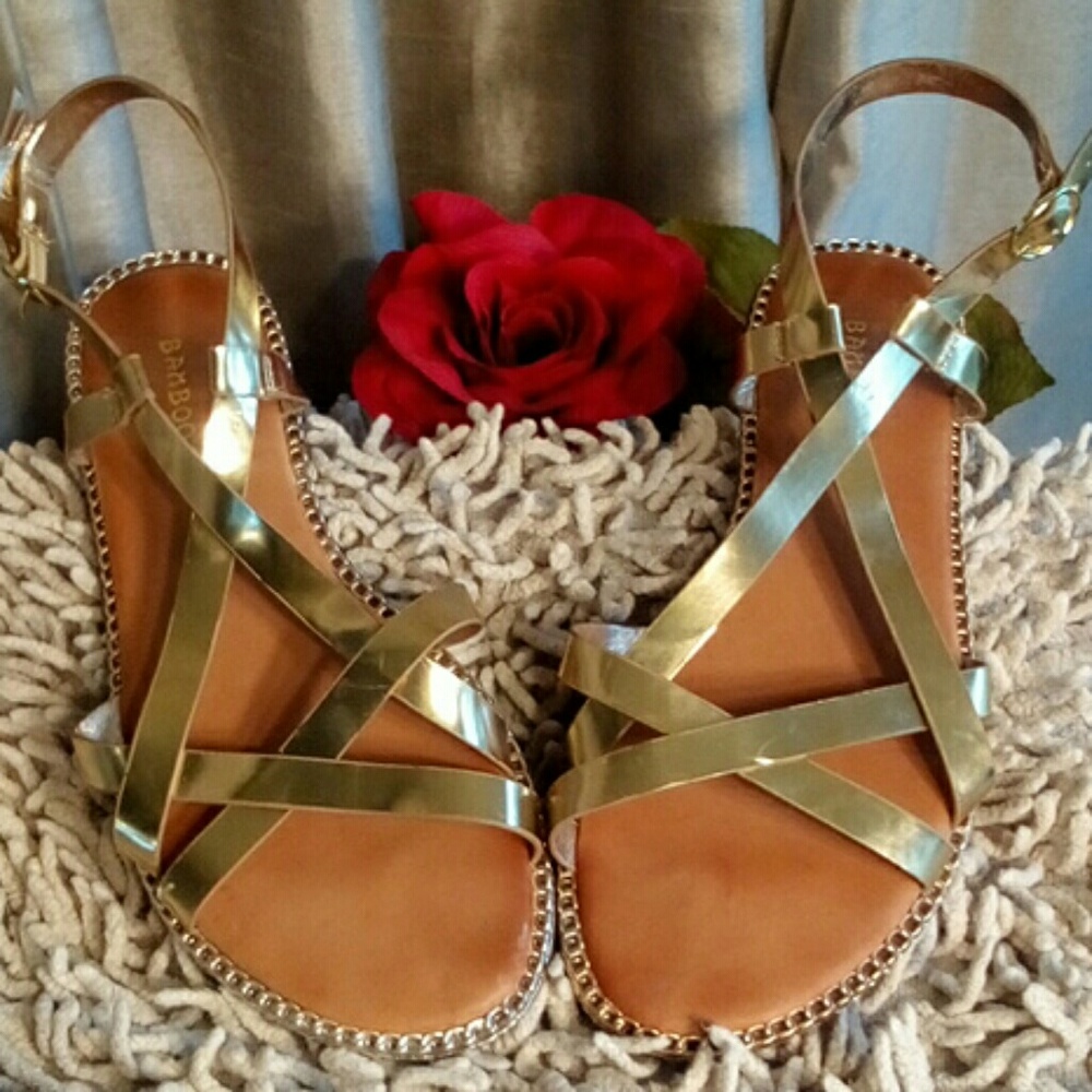 BAMBOO tan leather sandals